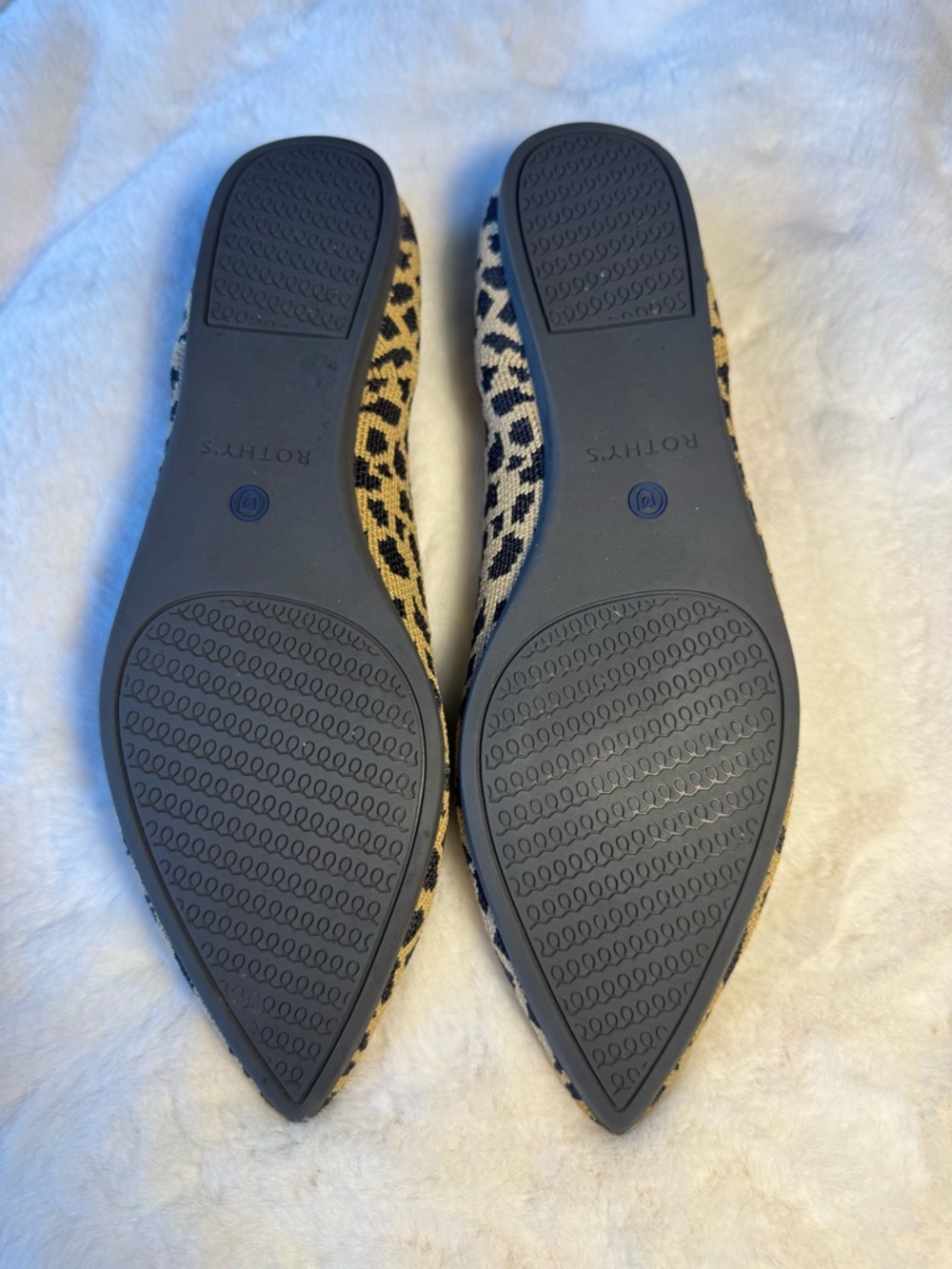 Rothy's Leopard Print Pointed Toe Flats Size 9 - Picture 5 of 9